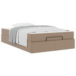 vidaXL Cadre de lit avec matelas Cappuccino 120 x 190 cm Faux cuir