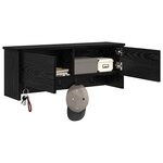 vidaXL Porte-manteau mural avec étagère Chêne noir 80 x 20 x 30 cm
