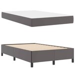 vidaXL Cadre de lit avec matelas Gris 120 x 190 cm tissu