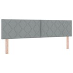 vidaXL Lit à Ressorts avec matelas Gris clair 180 x 200 cm tissu