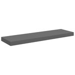 vidaXL Étagère murale flottante 2 Pièces Gris brillant 80x23 5x3 8 cm MDF