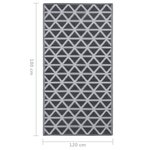 vidaXL Tapis d'extérieur ARAKIL noir 120x180 cm PP