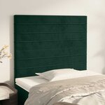 vidaXL Tête de lit Vert foncé 80x5x118/128 cm Velours
