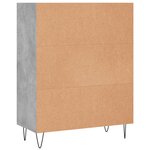 vidaXL Bibliothèque gris béton 69 5x32 5x90 cm bois d'ingénierie