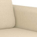 vidaXL Canapé à 2 places Crème 120 cm Tissu