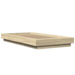 vidaXL Cadre de lit chêne sonoma 90x200 cm bois d'ingénierie