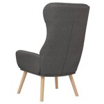 vidaXL Chaise de relaxation Gris foncé Tissu