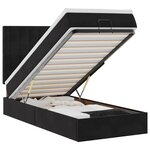 vidaXL Cadre de lit ottoman avec matelas noir 90x200 cm velours