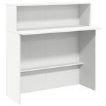 vidaXL Bureau de réception Blanc 100x50x103 5 cm Bois d'ingénierie