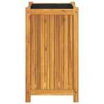 vidaXL Jardinière avec doublure 42x42x75 cm bois massif d'acacia