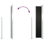 vidaXL Auvent latéral rétractable 160 x 500 cm Noir
