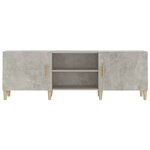 vidaXL Meuble TV Gris béton 150x30x50 cm Bois d'ingénierie