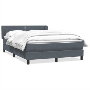 vidaXL Sommier à lattes de lit et matelas gris foncé 160x210cm velours