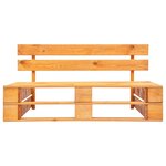 vidaXL Banc palette de jardin bois marron miel