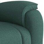 vidaXL Fauteuil de massage inclinable Vert foncé Tissu