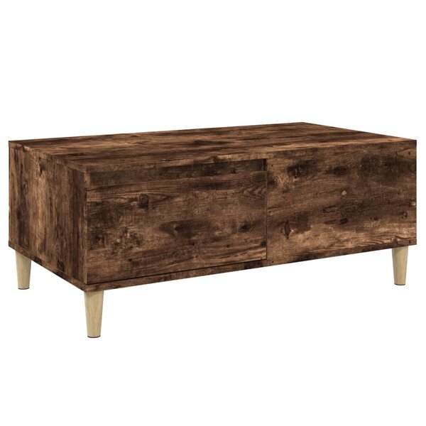 vidaXL Table basse Chêne fumé 90x50x36 5 cm Bois d'ingénierie