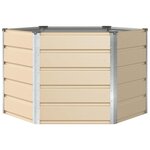 vidaXL Jardinière Ivoire 129 x 129 x 75 cm Acier