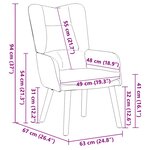 vidaXL fauteuil Turquoise 63 x 67 x 94 cm Velours