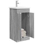vidaXL Meuble de salle de bain avec évier Sonoma gris