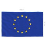 vidaXL Drapeau Union Européenne et mât en aluminium 6 2 m