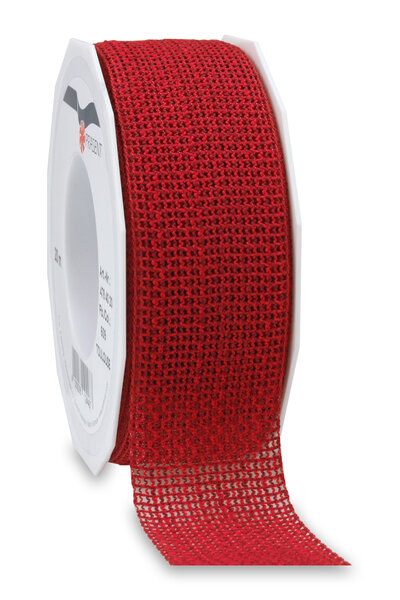 Ruban toulouse dentelle 20-m-rouleau 40 mm rouge