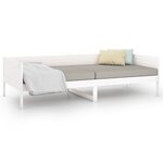 vidaXL Lit de jour sans matelas blanc bois de pin massif 90x190 cm