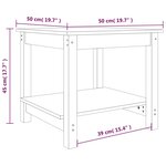 vidaXL Table basse Blanc 50x50x45 cm Bois massif de pin