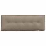 vidaXL Coussin de Dos Taupe 140 x 50 cm Tissu en microfibre
