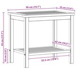 vidaXL Table d'appoint Huile Naturelle 50 x 35 x 45 cm