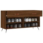 vidaXL Banc à chaussures chêne marron 102x35x55 cm bois d'ingénierie