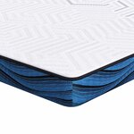 vidaXL Coussins de Matelas Blanc et Bleu 90 x 200 cm