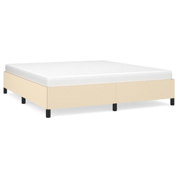 vidaXL Cadre de lit sans matelas crème 180x200 cm tissu