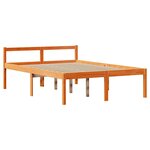 vidaXL Lit bibliothèque sans matelas cire marron 140x200cm bois massif