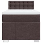 vidaXL Sommier à lattes de lit avec matelas Marron foncé 100x200 cm