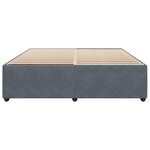 vidaXL Cadre de lit sans matelas gris foncé 200x200 cm velours