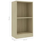 vidaXL Bibliothèque Chêne sonoma 40x24x75 cm Bois d'ingénierie