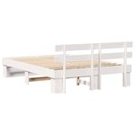 vidaXL Cadre de lit Blanc 160 x 200 cm Bois massif en pin