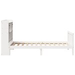 vidaXL Lit bibliothèque sans matelas blanc 90x200cm bois de pin massif