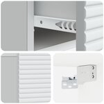 vidaXL Cabinet de chevet mural avec tiroir Blanc 49 x 34 5 x 20 cm