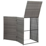 vidaXL Abri de poubelle simple Anthracite 76x78x120 cm Résine tressée