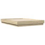 vidaXL Cadre de lit chêne sonoma 120x200 cm bois d'ingénierie