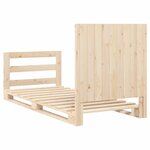 vidaXL Cadre de lit avec tête de lit 90x200 cm bois de pin massif