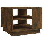 vidaXL Table basse chêne fumé 55x55x43 cm bois d'ingénierie