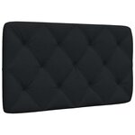 vidaXL Coussin de tête de lit noir 80 cm tissu
