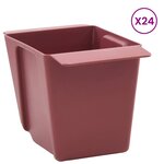 vidaXL Caisses à fleurs pour palettes Euro 24 Pièces Marron