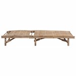 Vidaxl chaise longue de jardin avec coussin bambou