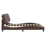 vidaXL Cadre de lit avec LED sans matelas Hvar marron 200x200 cm