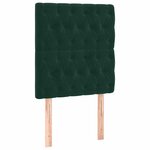 vidaXL Sommier à lattes de lit et matelas et LED Vert foncé 90x190 cm