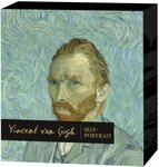 Pièce de monnaie en Argent 1 Dollar g 62.2 (2 oz) Millésime 2023 Self Portrait Van Gogh SELF PORTRAIT