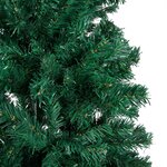 vidaXL Arbre de Noël artificiel pré-éclairé et boules vert 210 cm PVC